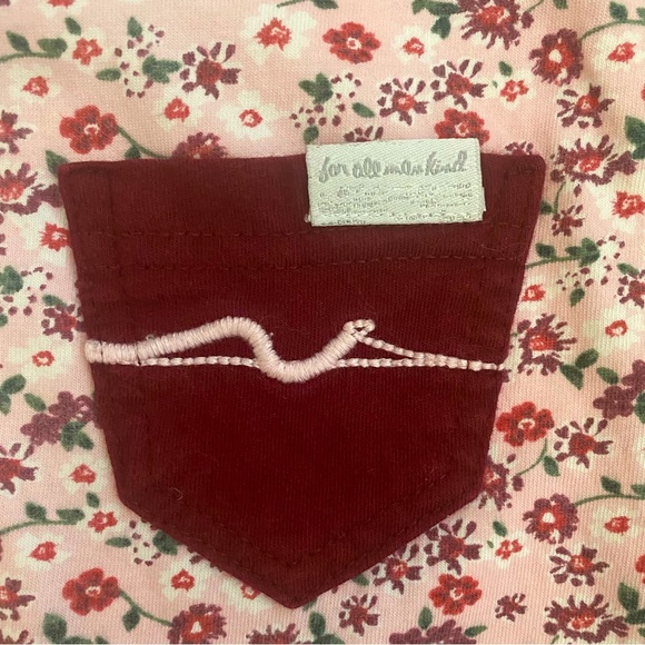 7 For All Mankind Long Sleeve Flower Romper 6-9m - Picture 4 of 7